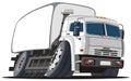 Vector cartoon delivery / cargo truck Royalty Free Stock Photo