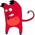 Vector cartoon devil Royalty Free Stock Photo