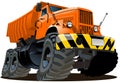 Vector cartoon dump truck 6x6 Royalty Free Stock Photo