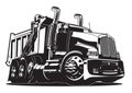 Vector Cartoon Dump Truck Royalty Free Stock Photo