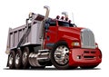 Vector Cartoon Dump Truck Royalty Free Stock Photo