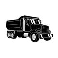 Vector Cartoon Dump Truck. Tipper truck Royalty Free Stock Photo