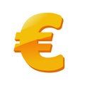 Vector cartoon euro money currency golden sign Royalty Free Stock Photo