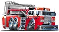 Vector Cartoon Fire Truck