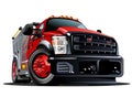 Vector Cartoon Fire Truck Royalty Free Stock Photo