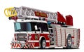 Vector Cartoon Fire Truck