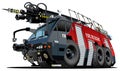 Vector cartoon firetruck Royalty Free Stock Photo