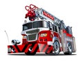 Vector cartoon firetruck