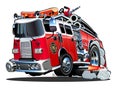 Vector cartoon firetruck Royalty Free Stock Photo