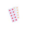 Flat cartoon medication drugs and pills,health care vector illustration concept