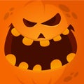 Vector Cartoon Funny Halloween Pumpkin Face Smiling.189avatar