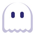 Cartoon Ghost Emoji Isolated On White Background