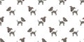 Vector cartoon greyhound dog seamless pattern background