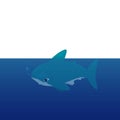 Vector cartoon - Hammerhead Shark (Sphyrnidae)