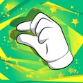 Vector cartoon hand gesturing a small amount.