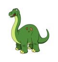 Vector cartoon - Happy Brachiosaurus Royalty Free Stock Photo