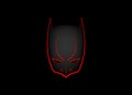 Vector Cartoon Hero Head, carnival devil mask, Isolated or black Background