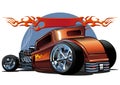 Vector cartoon hotrod Royalty Free Stock Photo