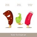 Vector cartoon Ice cream set Royalty Free Stock Photo