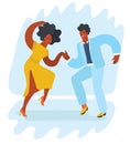 Swing dancing couple. Royalty Free Stock Photo