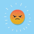 Angry emotion reaction symbol icon vector. Royalty Free Stock Photo