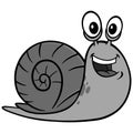 Garden Snail George Illustration