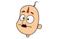 Vector Cartoon Illustration Of Bald Man