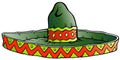 Vector Cartoon illustration of a Big Mexican Sombrero Hat Royalty Free Stock Photo