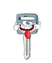 Annoying cartoon illustration of car key