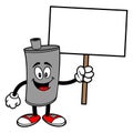 Car Muffler Mascot with Sign