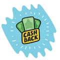 Vector cash back icon. Royalty Free Stock Photo