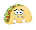 Crying cartoon illustration of Taco