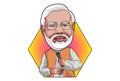 Cartoon Illustration Of Narendra Modi