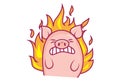 Illustration Of Cute Cartoon Pig. Royalty Free Stock Photo