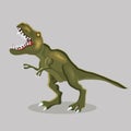 Vector cartoon illustration of a dinosaur. T-REX. Tyrannosaur. Royalty Free Stock Photo