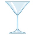 Vector Cartoon Illustration - Empty Martini Glass