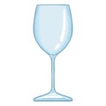 Vector Cartoon Illustration - Empty Wine Glass