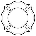 Black And White Firefighter Logo Royalty Free Stock Photo