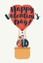 Greeting card: Happy Valentine`s Day Royalty Free Stock Photo