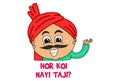 Vector Cartoon Illustration Of Haryanvi Sticker