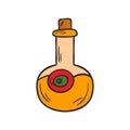 Vector cartoon hand drawn potion bottle