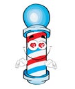 In love cartoon illustration of barber pole light Royalty Free Stock Photo