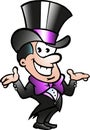 Vector Cartoon illustration of a Party Show Man