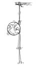 Vector Cartoon Illustration of Planet Earth Hanged on Rope. Environmental concept