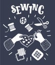 Sewing. Vector set.