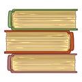 Vector Cartoon Illustration - Stack of Books