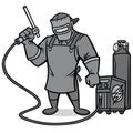 Welder Illustration Royalty Free Stock Photo