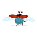 Vector cartoon insect clip art