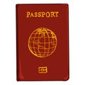 Vector Cartoon International Passport