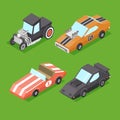 Vector Cartoon Isometric Super Cars